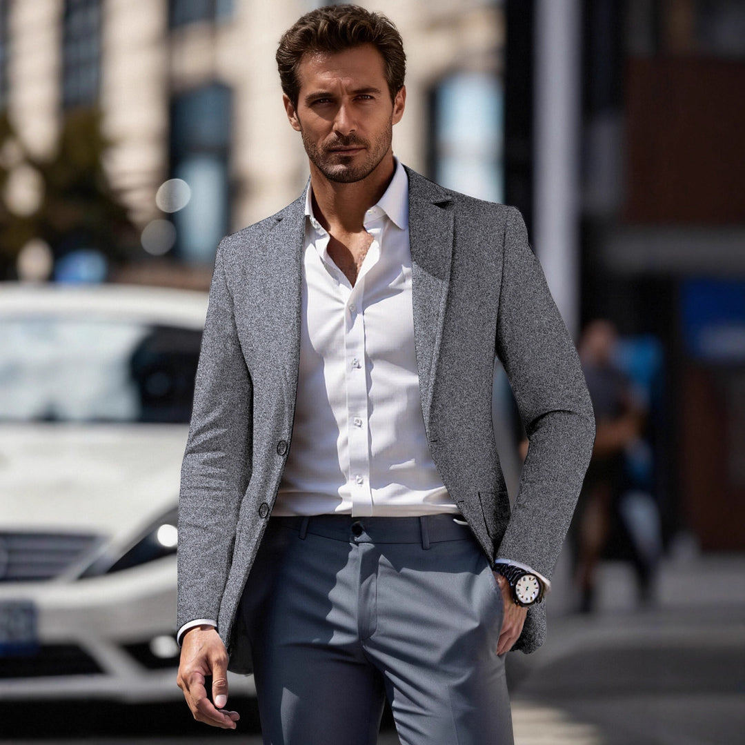 Herren eleganter Business-Anzugblazer mit schmaler Passform R&B