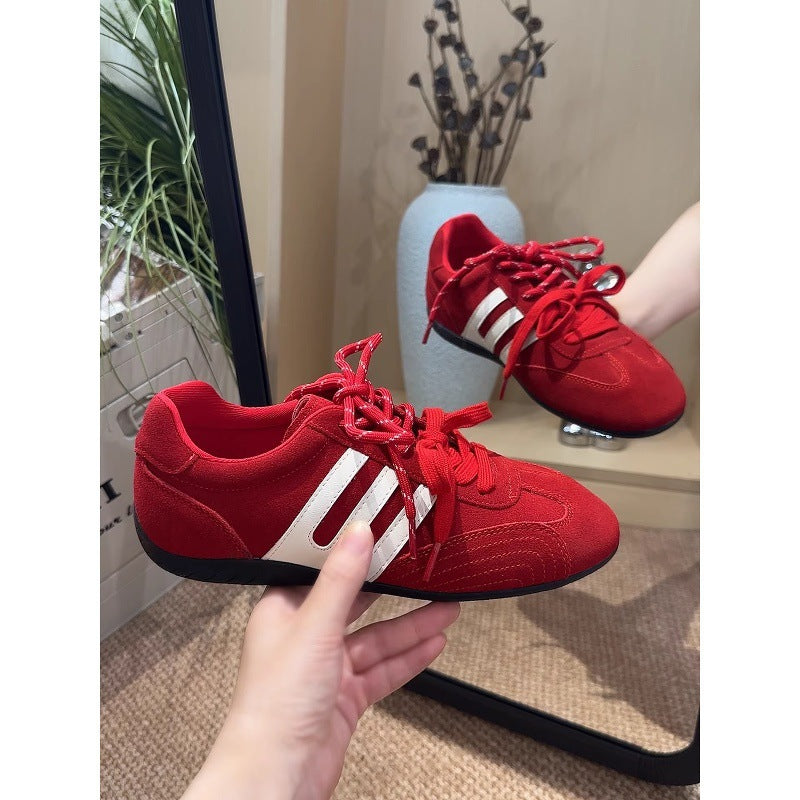 Damen Sportliche Sneakers aus hochwertigem Wildleder mit atmungsaktiver Sohle