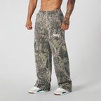 Herren nan weite Camouflage-Jogginghose mit elastischem Komfortbund und Oberschenkel-Logo R&B