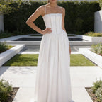 Damen Elegantes Maxikleid mit floralem Muster und schulterfreiem Design R&B