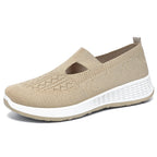Damen Atmungsaktive Slip-On Freizeitschuhe mit elastischem Einschlupf und dämpfender Sohle R&B
