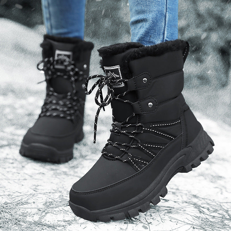 Damen isolierte Winterstiefel mit rutschfester Sohle und kuscheligem Innenfutter R&B