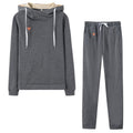 Damen Sportliches Hoodie-Set mit bequemer Passform und elastischen Hosen R&B