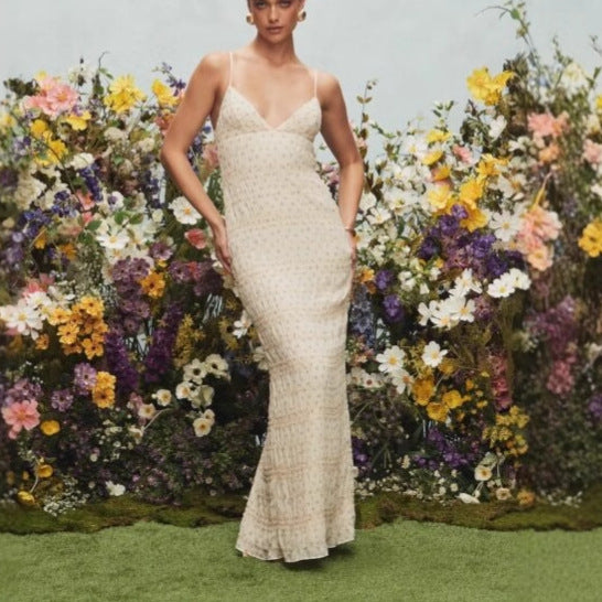 Damen elegantes Maxikleid R&B