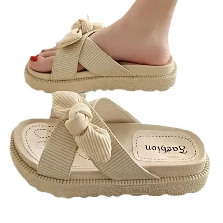 Damen luftige Sandalen mit dekorativem Schleifen-Design R&B