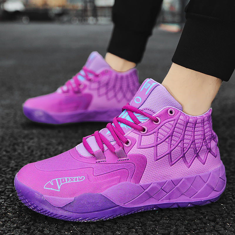 Damen Sportliche Basketball-Sneaker mit atmungsaktiver Oberflächenstruktur und rutschfester Sohle R&B