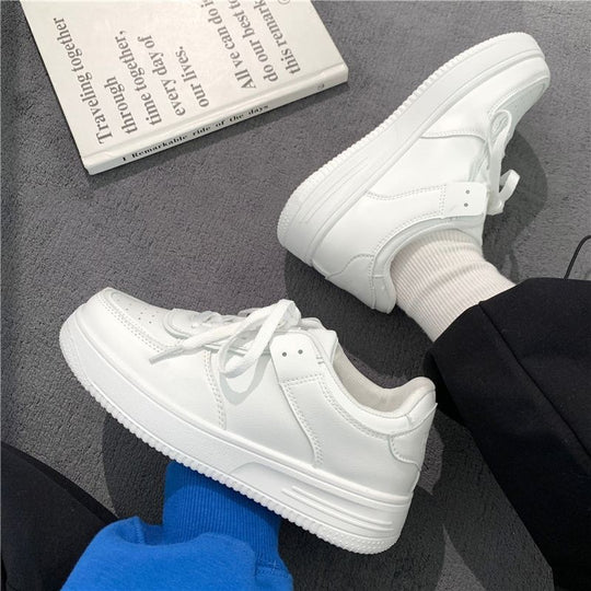 Damen modische Sneakers aus hochwertigem Kunstleder mit gepolsterter Sohle R&B
