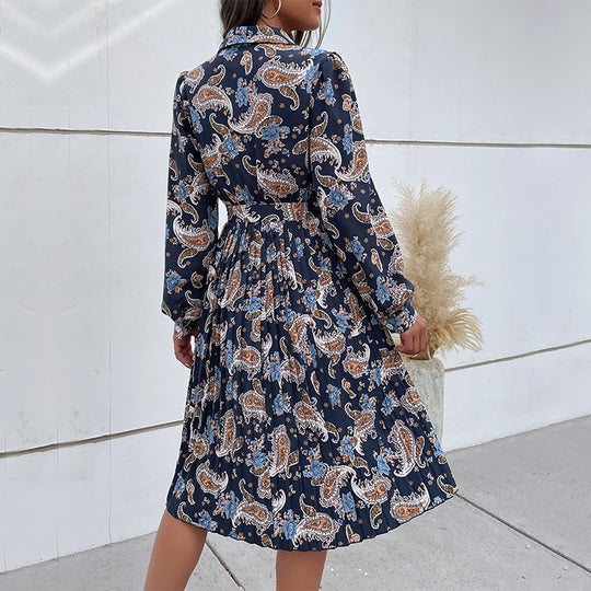Damen Midi Kleid mit floralen Mustern R&B