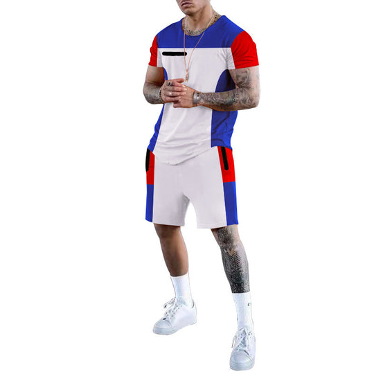 Herren Sportliches Freizeit-Set mit atmungsaktivem Design und praktischen Taschen R&B