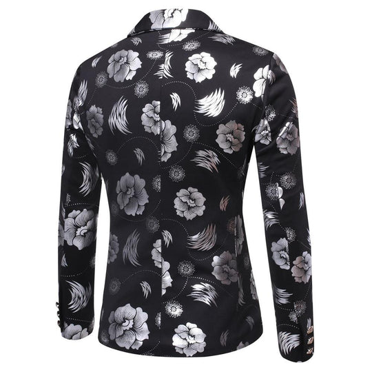Herren Blazer mit floralem Design und elegantem Schnitt R&B