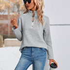 Damen Hochwertiger Pullover mit strukturiertem Stehkragen R&B