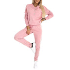 Damen Freizeit-Jogginganzug mit eleganten Knopfdetails R&B