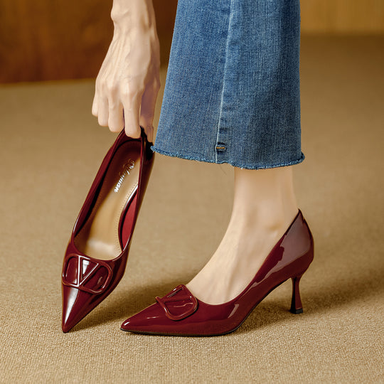 Damen stilvolle und elegante Pumps mit dekorativem Schleifenakzent R&B