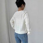 Damen Strickjacke mit modischem Kordelzug und feiner Netzstruktur R&B
