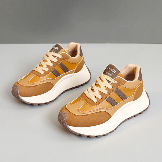 Damen Sneakers mit hohem Plateau und atmungsaktivem Obermaterial R&B