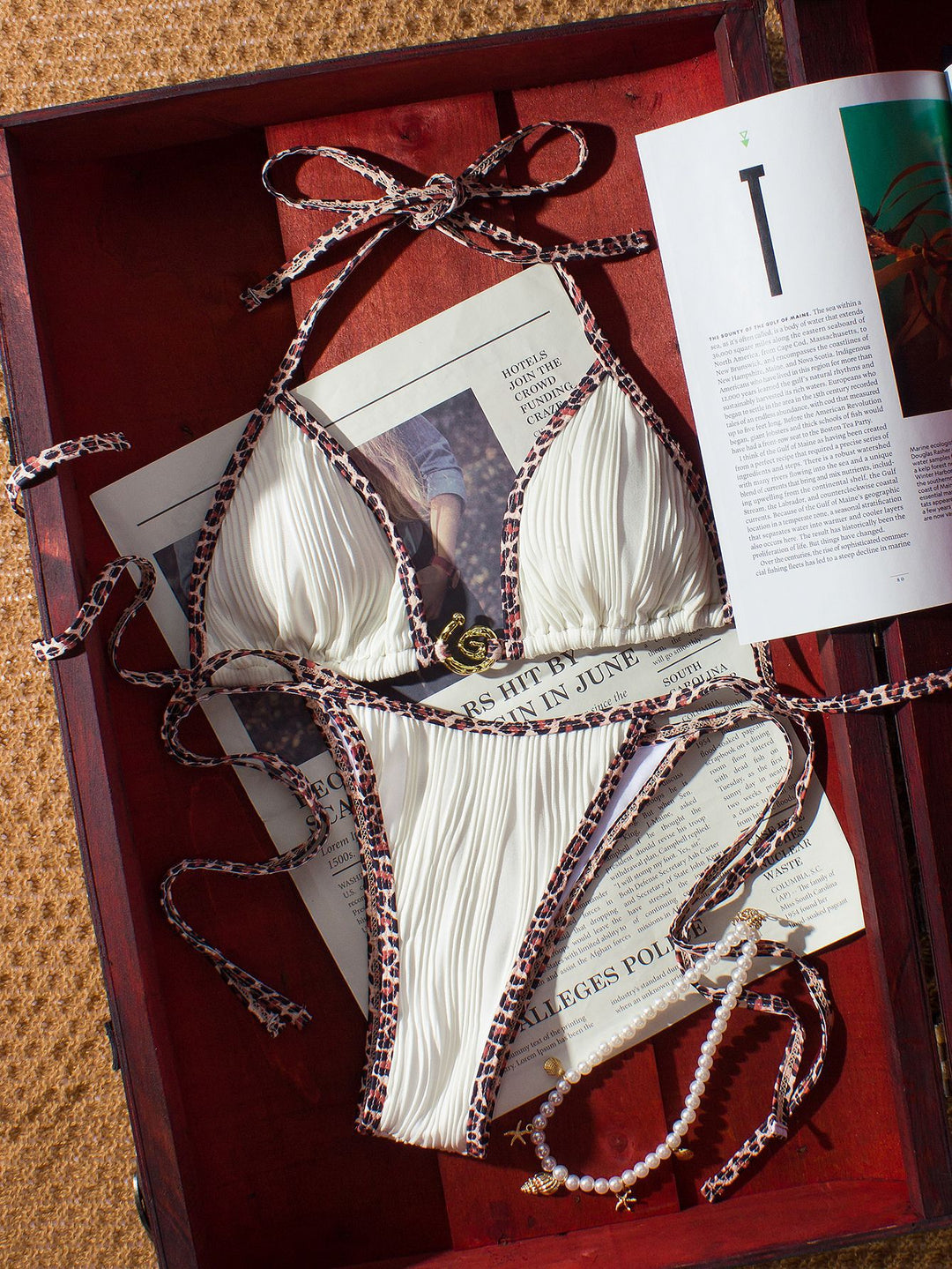 Damen Triangel-Bikini mit feuchtigkeitsabweisenden Eigenschaften und Rippendesign R&B