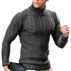 Herren Strickpullover mit hochstehendem Kragen