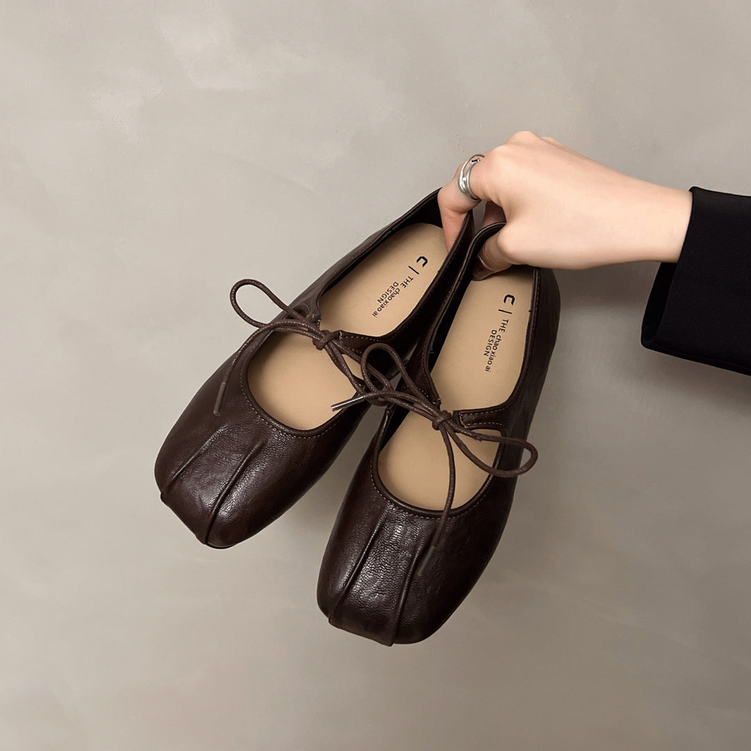 Damen elegante Ballerinas mit praktischer Schleifenverzierung und hochwertigem Wildlederoberteil R&B