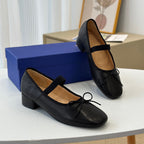 Damen Elegante Ballerinas mit Schleifen-Detail