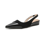 Damen elegante Slingback-Pumps mit modernem Materialmix