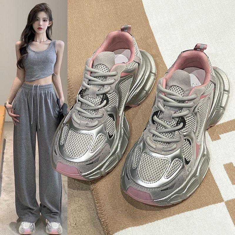 Damen Leichte Sport-Sneaker mit atmungsaktiven Mesh-Einsätzen und dämpfender Sohle R&B