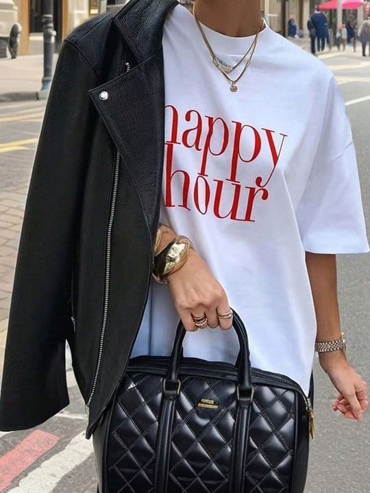 Damen T-Shirt mit künstlerischem Skelettmotiv und einzigartigem Druck R&B