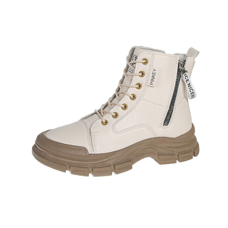 Damen modische High-Top Sneakers mit praktischem Reißverschluss und atmungsaktiver Sohle R&B