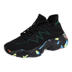 Damen Modische Strick-Sneakers mit flexibler Laufsohle R&B