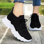 Damen Freizeitsneakers mit atmungsaktivem Strickoberteil und dämpfender Sohle R&B