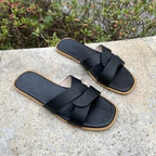 Damen bequeme Clogs mit modischem Überkreuz-Riemendesign R&B