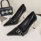Damen spitze High Heel Pumps mit dekorativem Riemen R&B
