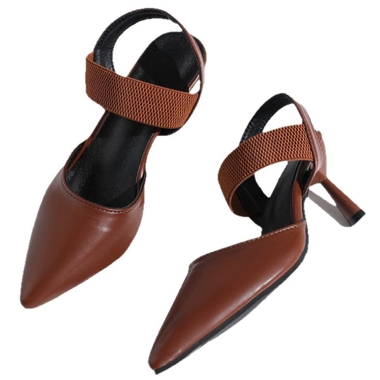 Damen Slingback Pumps mit elastischem Einsatz und elegantem Stiletto Absatz R&B