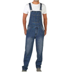 Herren Jeans Latzhose robust mit verstellbaren Trägern