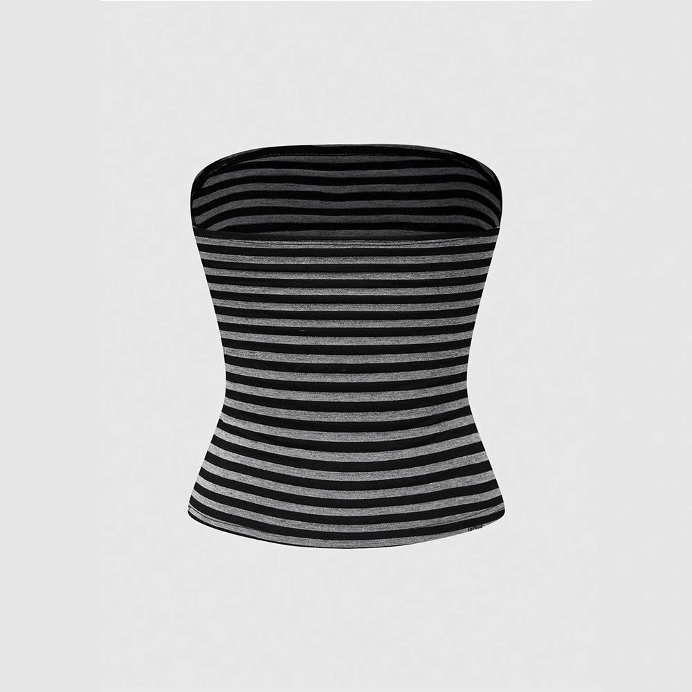 Damen Strapless Oberteil mit auffälligem Grafikdesign R&B