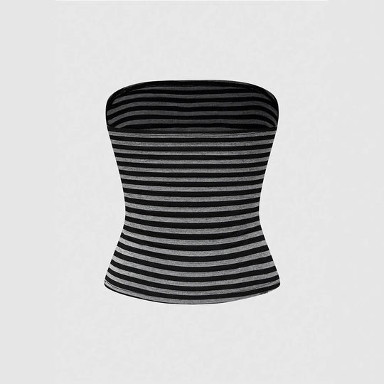Damen Strapless Oberteil mit auffälligem Grafikdesign R&B