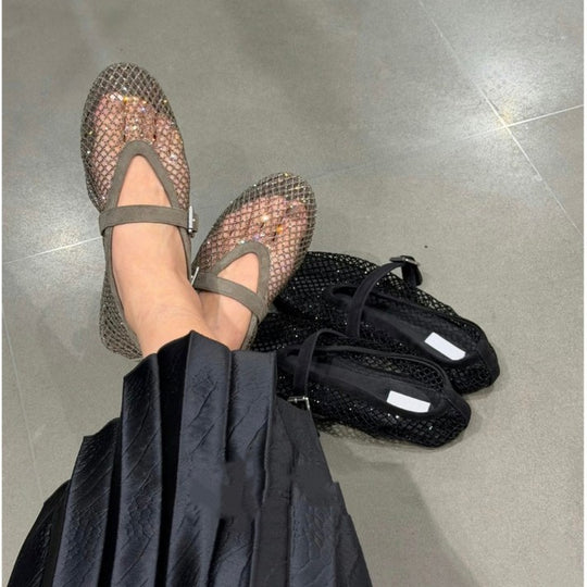 Damen Elegante und bequeme Ballerinas mit Glitzerdetails R&B