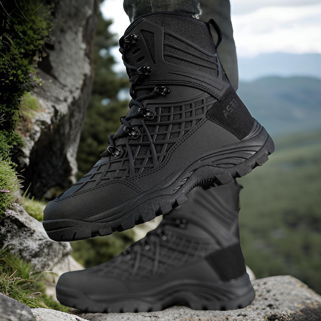 Herren robuste Wanderschuhe mit hohem Knöchelschutz und rutschfester Sohle R&B
