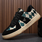 Damen Modische Sneaker mit Rautenmuster und rutschfester Sohle