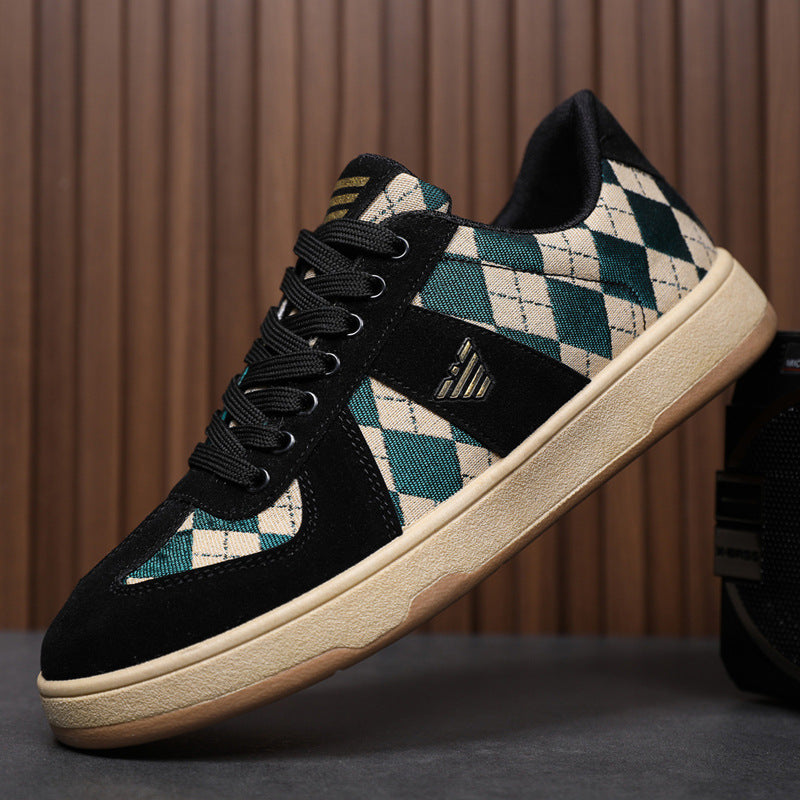Damen Modische Sneaker mit Rautenmuster und rutschfester Sohle