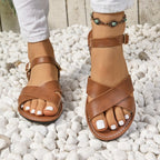 Damen Komfortable und stilvolle Riemensandalen mit verstellbarem Riemendesign R&B