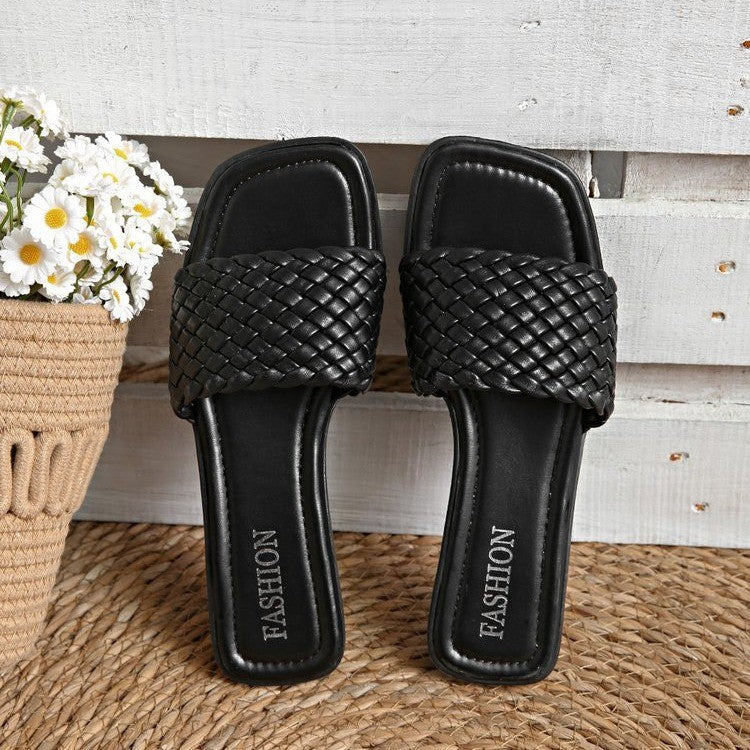 Damen Geflochtene Pantoletten R&B