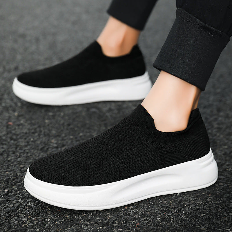 Unisex nan atmungsaktiver Strick-Freizeitschuh mit sockenähnlichem Schaft und rutschfester Laufsohle R&B