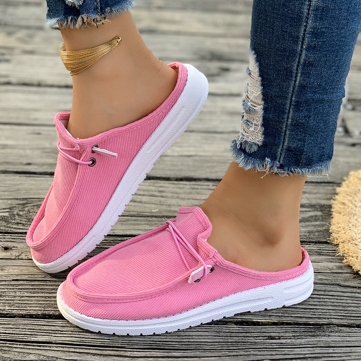 Damen Slip-On Mokassins mit attraktiver Rippstruktur R&B