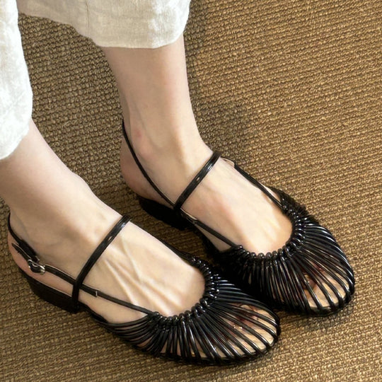 Damen Ballerinas mit stilvollem Streifenmuster und komfortabler Passform R&B