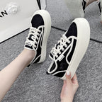 Damen modische Sneaker mit trendiger Perlenschnürung und robuster Gummisohle