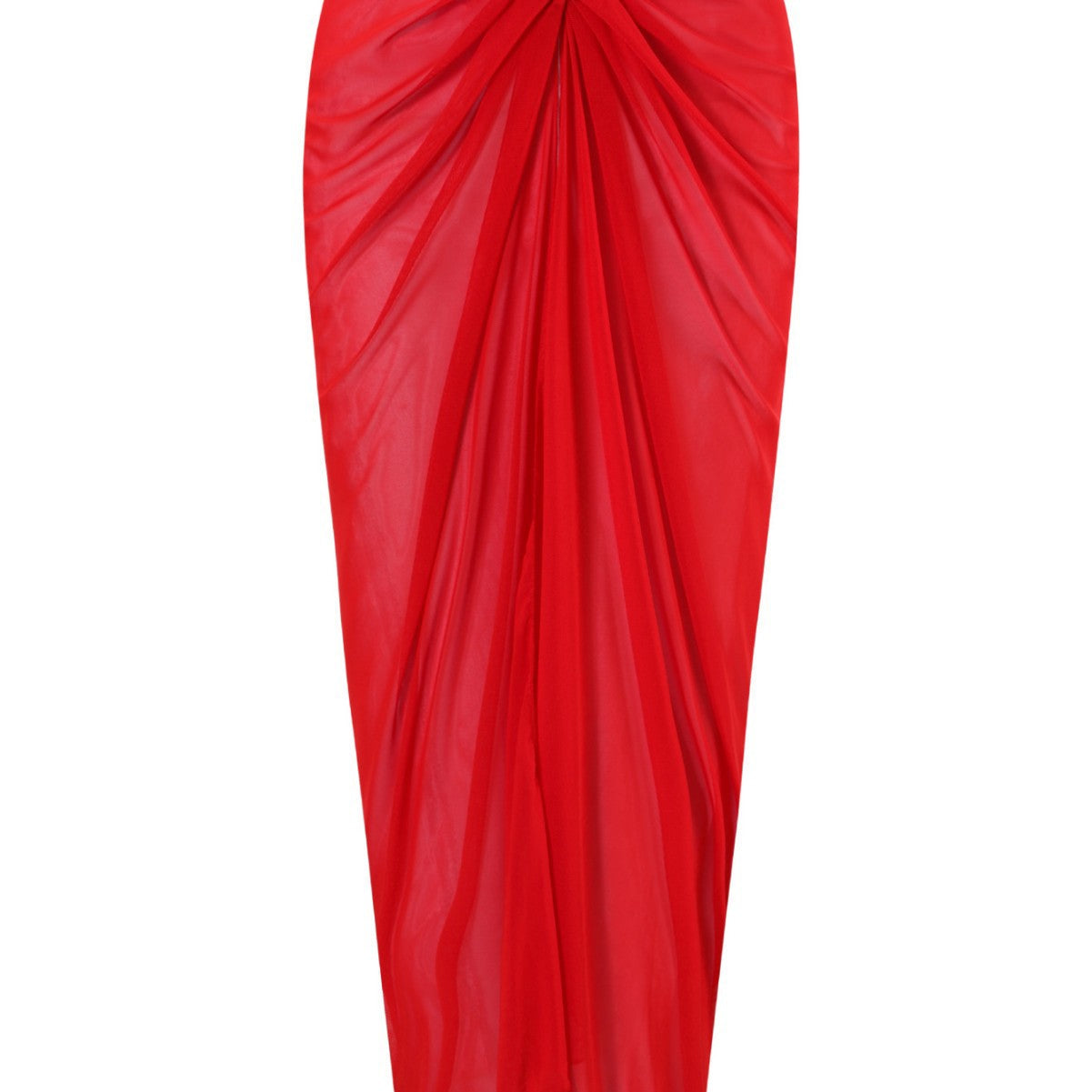 Damen einseitiger Badeanzug mit elegantem Drapierungsdesign und passendem Pareo R&B