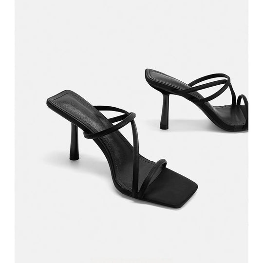 Damen elegante High Heel Sandalen mit filigranen Riemchen R&B