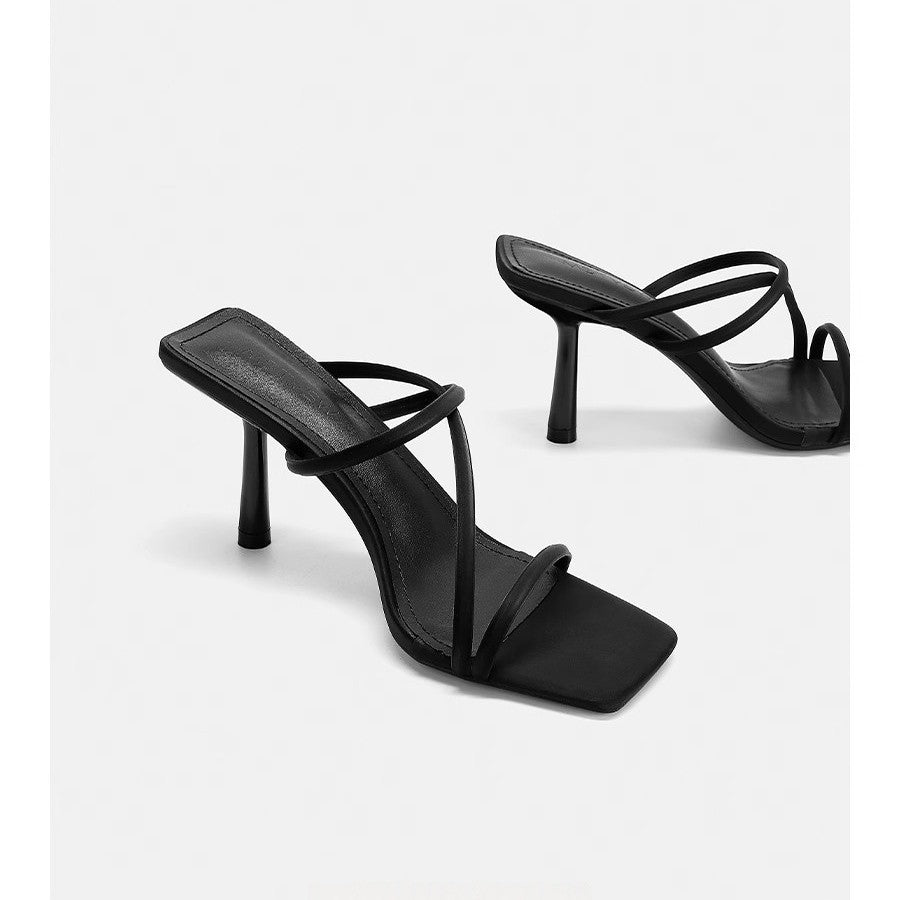 Damen elegante High Heel Sandalen mit filigranen Riemchen R&B