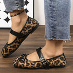 Damen Ballerinas mit verstellbarem Riemen und elegantem Schleifendetail R&B
