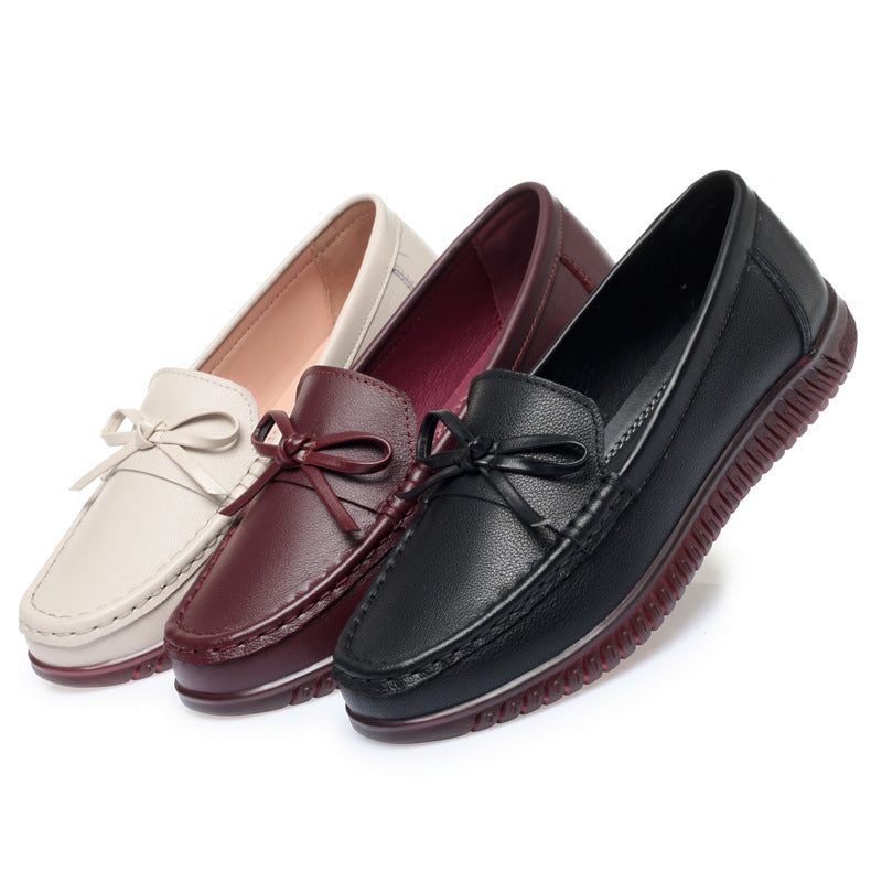Damen Elegante Mokassins mit modischem Schleifendetail und rutschfester Sohle R&B